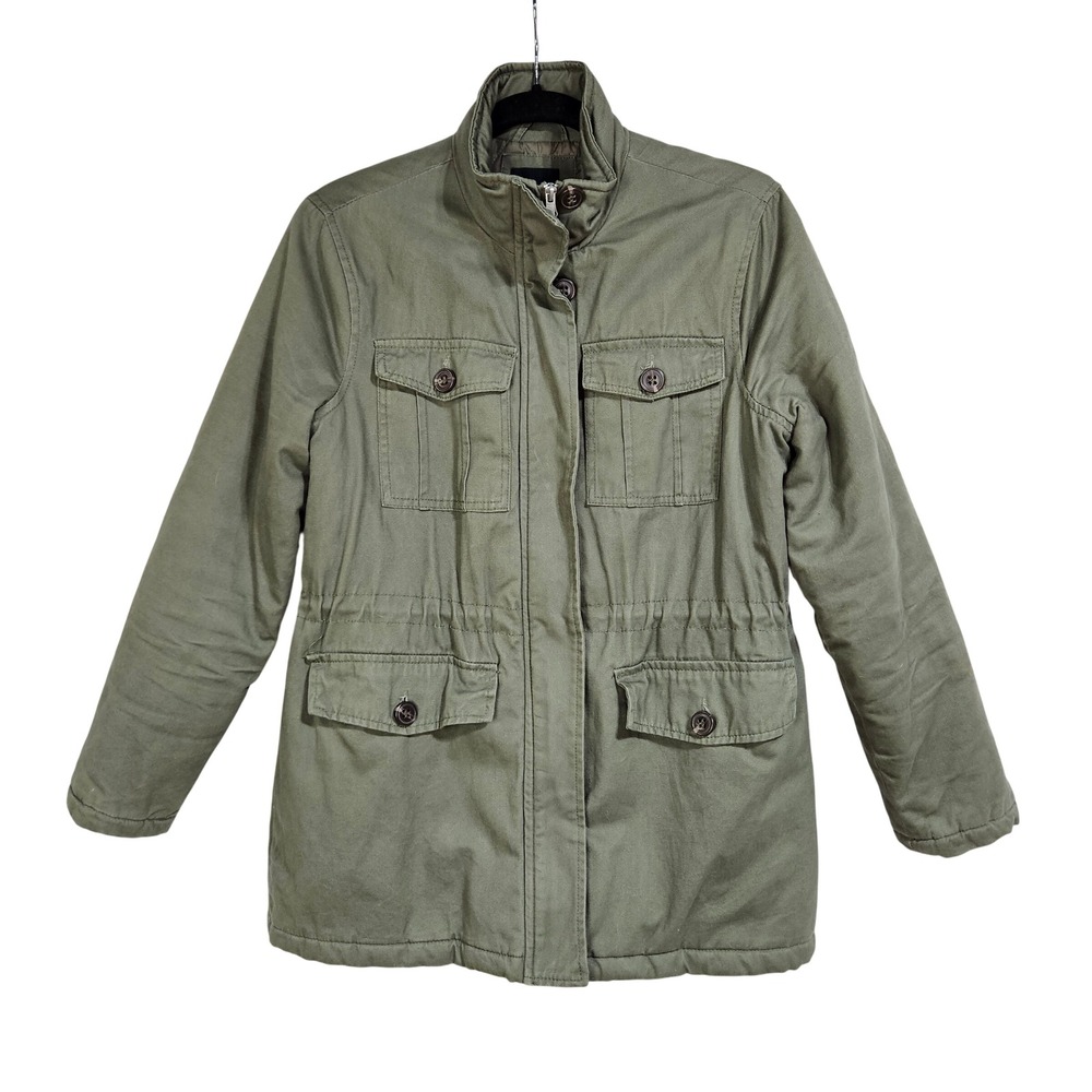 Me Jane Olive Green Utility Field Jacket M Military Safari Gorpcore Cargo Cabin